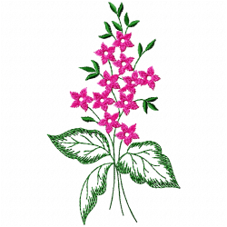 Flowers And Tree Embroidery Design 5